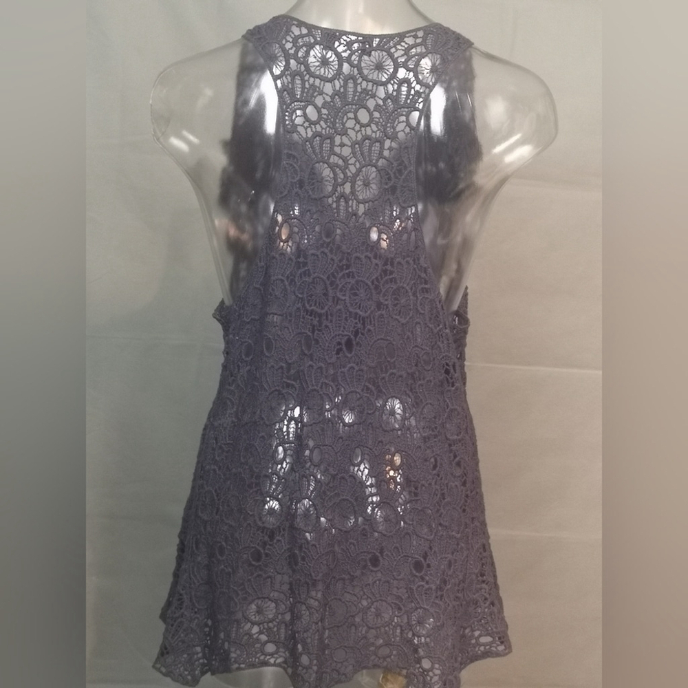 Upcycled Crochet Lace Ruffle Top - Picture 4 of 8